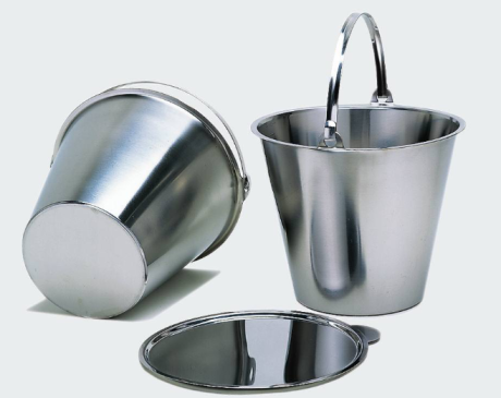 Rozsdamentes acél vödör fedővel, 1-es típus