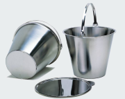 Rozsdamentes acél vödrök és fedők