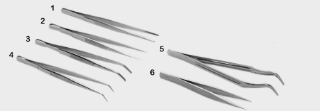 Gömbölyű és hegyes végű csipeszek