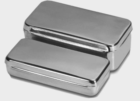 Rozsdamentes acél sterilizáló dobozok