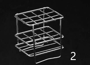 Rozsdamentes acél kémcsőtartó, 2-es típus