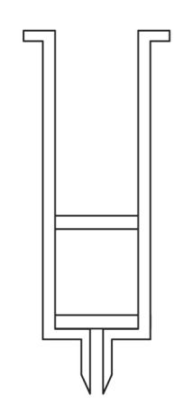Üres SPE cső 2 db frittel