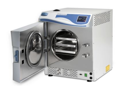 Asztali, B típusú fekvő autokláv, 25 literes