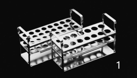 Rozsdamentes acél kémcsőtartó, 1-es típus