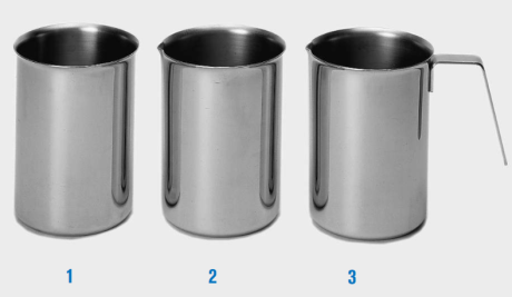 Rozsdamentes acél főzőpoharak