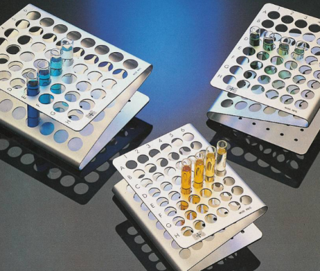 Z formájú eloxált alumínium kémcsőtartó