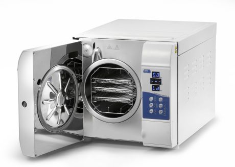 Asztali, B típusú fekvő autokláv, 12 literes